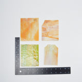Orange, White + Green Opaque Marbled Glass Pieces