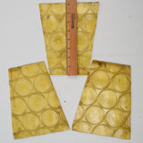 Yellow Bottle Base Textured Glass Pieces