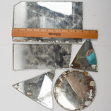 Mirrored Glass Panes - Mirror Finish Chipped + Weathered