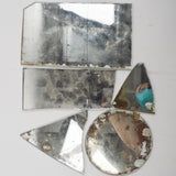 Mirrored Glass Panes - Mirror Finish Chipped + Weathered