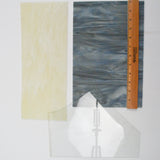 Off-White, Gray + Clear Marbled Glass Panes