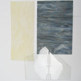 Off-White, Gray + Clear Marbled Glass Panes