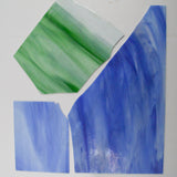 Blue + Green Marbled Glass Panes