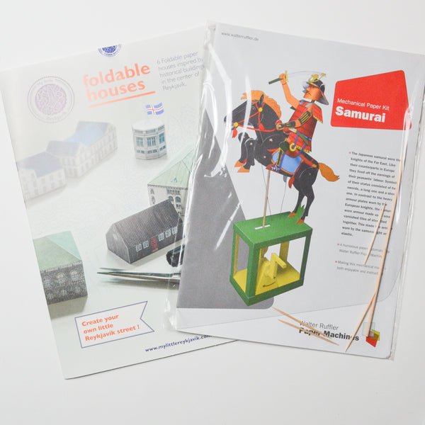 Mechanical Paper Samurai + Foldable Iceland Houses Paper Kits Default Title