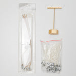 Candle Wicks + Gold Tone Earring Display Stand Default Title