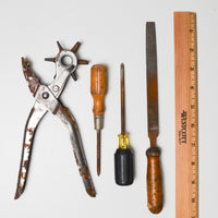 Rusty Leather Punch + Assorted Tool Set