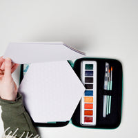 Josie Lewis Painting Kit + Hexagonal Paper Pad