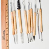 Wood Handle Clay Texture Tools