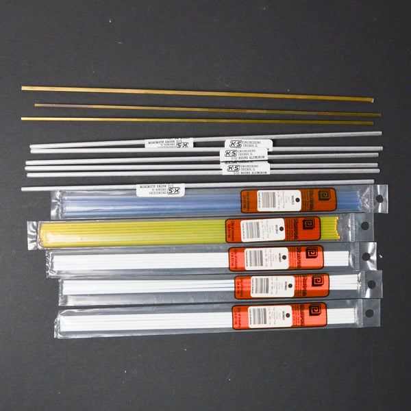 Aluminum Rods + Plastruct White and Fluorescent Rods