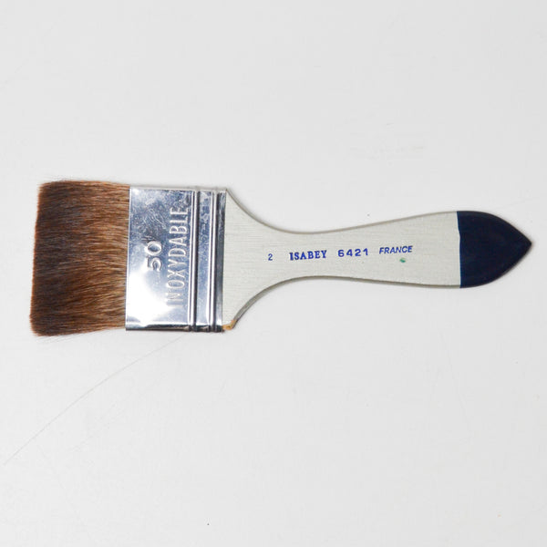 Isabey Squirrel Brush - Flat Wash, Short Handle, 2" Wide