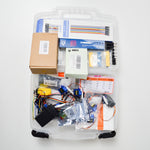Assorted Arduino Supplies in ArtBin Case