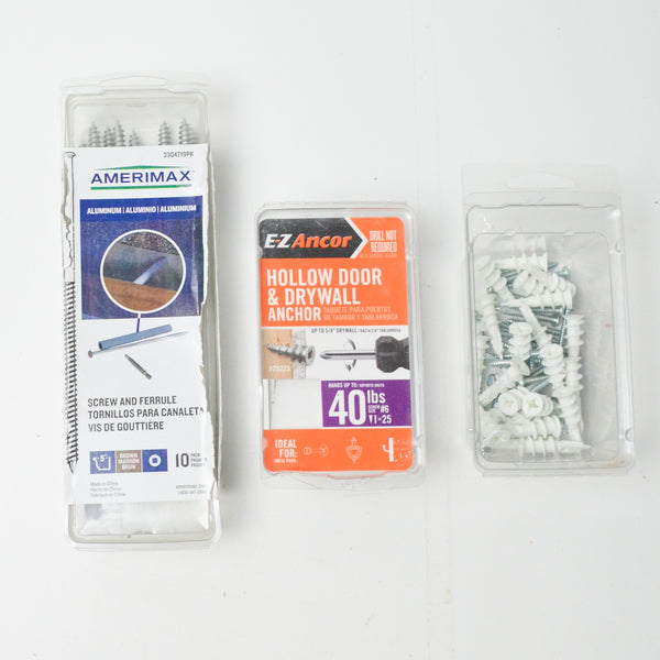Amerimax Screw + Ferrules and Drywall Anchors
