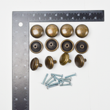 Brass Tone Metal Drawer Knobs - Set of 12