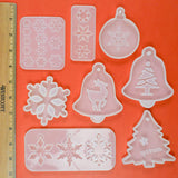 Christmas + Snowflake Shape Silicone Molds