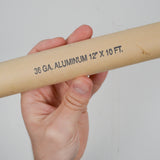36 Gauge Aluminum Metal Sheet Roll - 12" x 10'