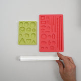 Decorative + Geometric Silicone Molds + Clay Roller Tool
