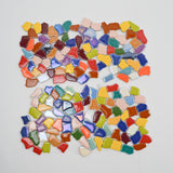 Irregular Colorful Ceramic Tiles with Mesh Backing