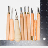 Assorted Carving Tools - Set of 9
