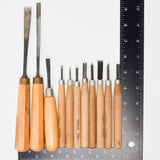 Oxwall Japan Wood Handle Carving Tools - Set of 11