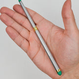 Silver + Green Vintage Mini Pool Table Cue