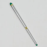Silver + Green Vintage Mini Pool Table Cue
