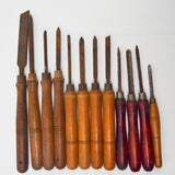 Large Chiseling or Carving Tools - Set of 12
