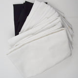 Plain White + Black Aprons - Set of 10