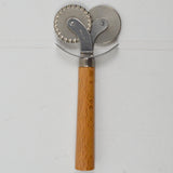 Wooden Handle Double Pastry Wheel