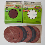 5" Assorted Grits Sandpaper Discs