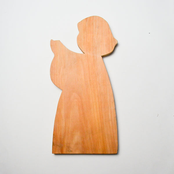 Wooden Angel Cutout with Candleholder Default Title
