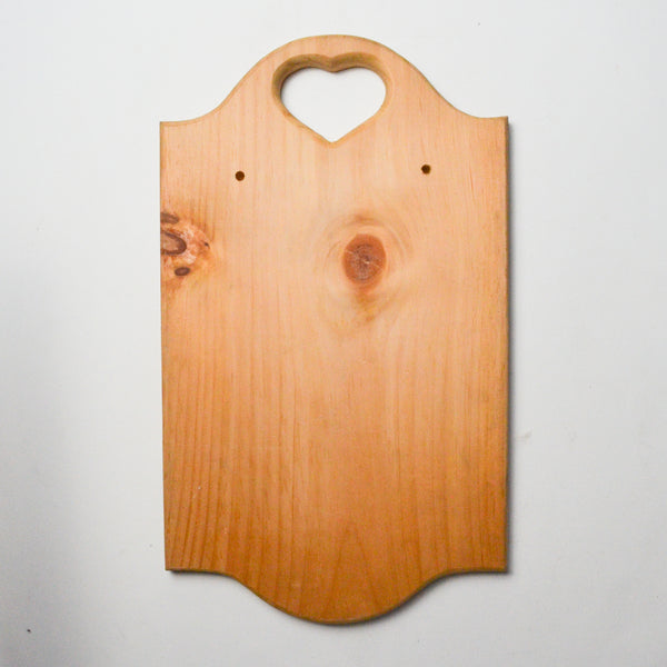 Wooden Plaque with Heart Cutout Default Title