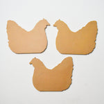 Wooden Chicken Cutouts - Set of 3 Default Title