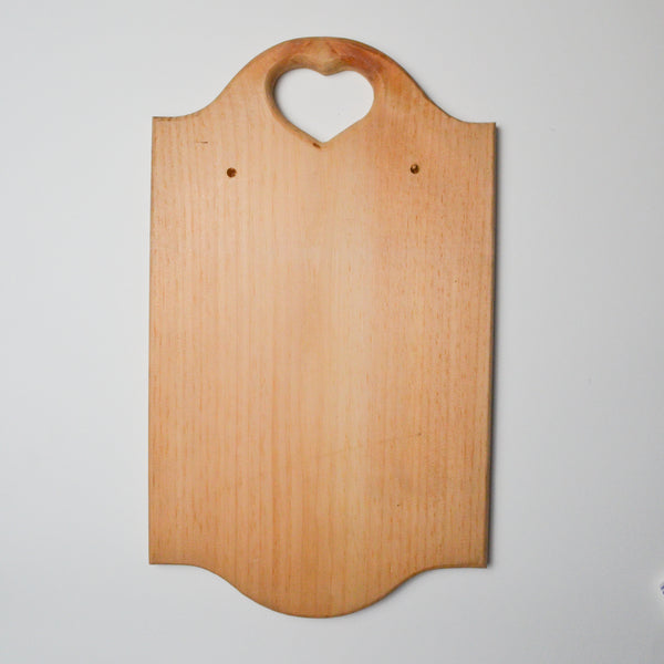 Wooden Sign with Heart Cutout