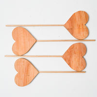 Wooden Hearts - Set of 4