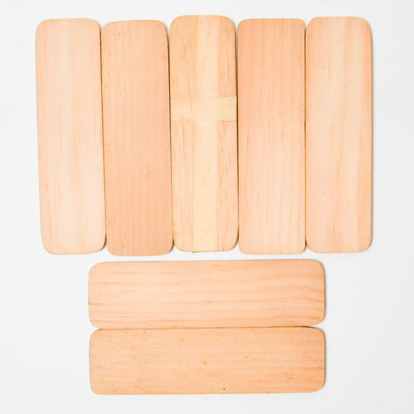 Wooden Rectangle Cutouts - Set of 7