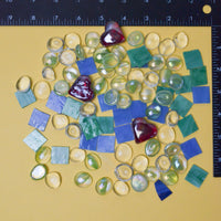 Flat Glass Marbles + Mosaic Tile Bundle