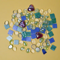 Flat Glass Marbles + Mosaic Tile Bundle