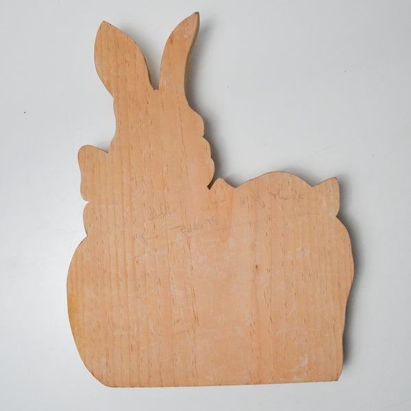 Wooden Easter Rabbit Cutout with Stand