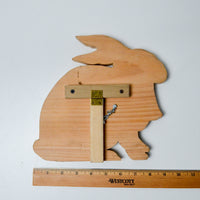 Wooden Bunny Silhouette with Stand