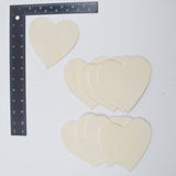 Flat Wooden Hearts - Set of 9