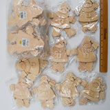 Unfinished Wood Santa Claus Pull Ornaments