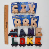 Wooden Magnetic Train Car Letters