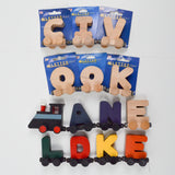 Wooden Magnetic Train Car Letters