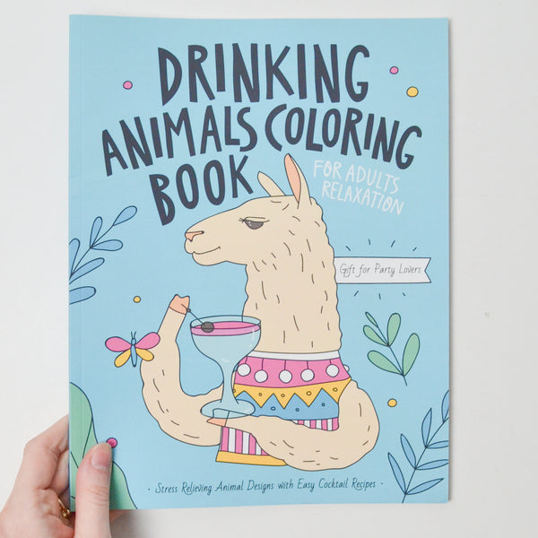 Drinking Animals Coloring Book with Cocktail Recipes Default TItle