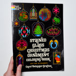Stained Glass Christmas Ornament Coloring Book