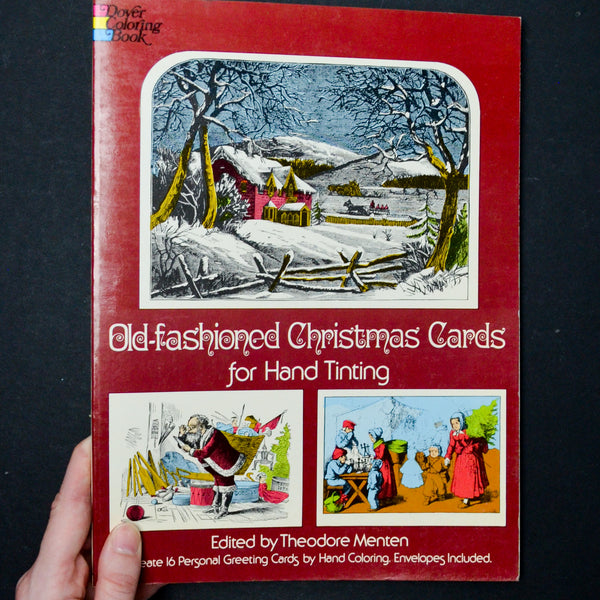 Old-Fashioned Christmas Cards for Hand Tinting Book
