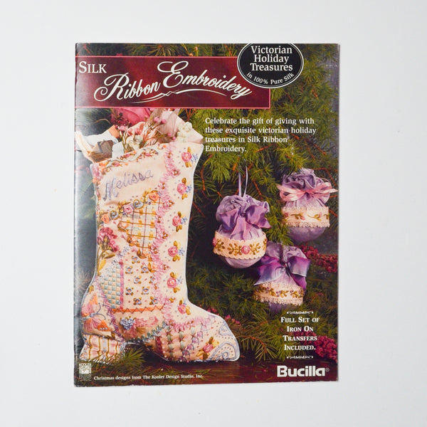 Bucilla Silk Ribbon Embroidery VIctorian Holiday Treasures Booklet Default Title