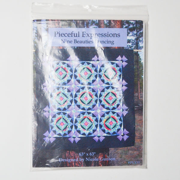 Pieceful Expressions Nine Beauties Dancing Paper Piecing Quilt Pattern Default Title