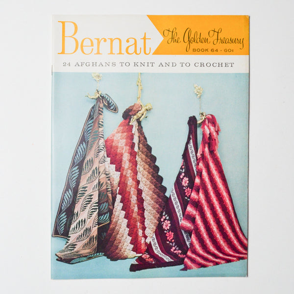 Bernat The Golden Treasury Book 64 Afghan Knit + Crochet Pattern Book Default Title