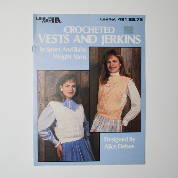 Crocheted Vests and Jerkins Leisure Arts 491 Pattern Booklet Default Title